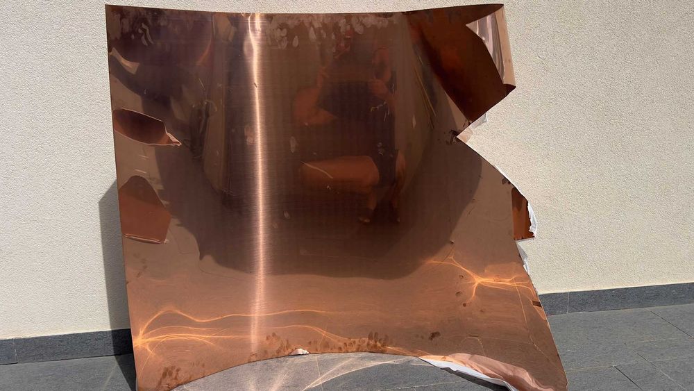 Folha de cobre polida