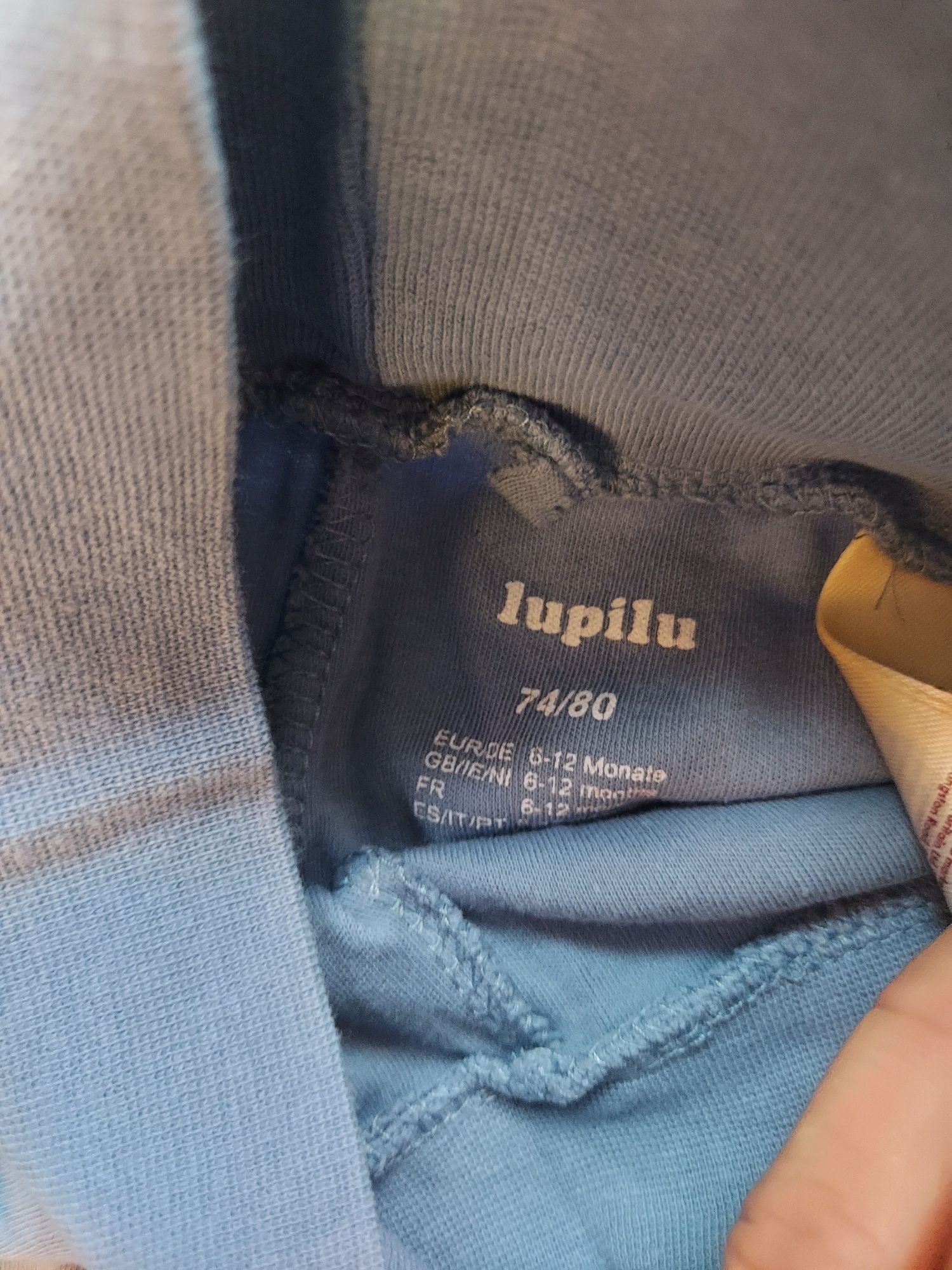 Letni komplet Lupilu body na krótki rękaw i spodnie 74/80