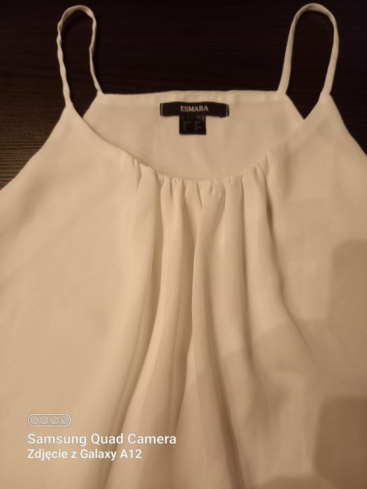 Koszulka bluzka biala na ramiączkach 40 L Nowa