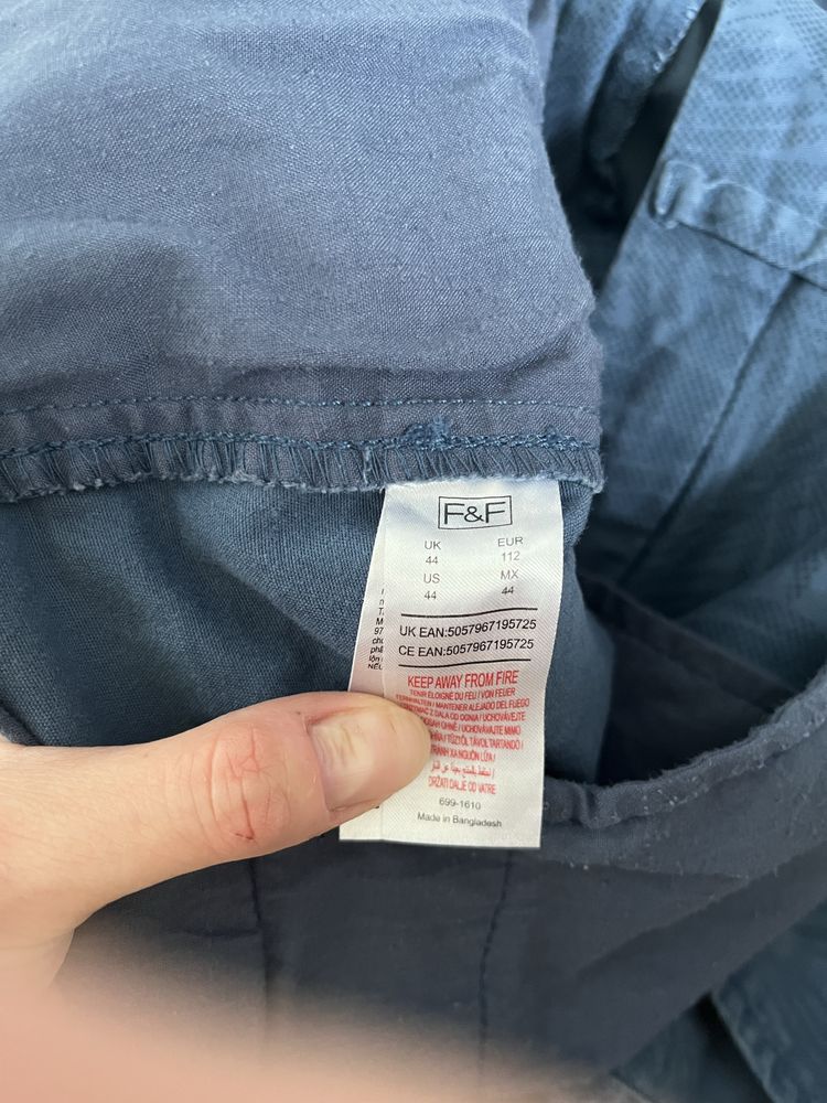 Spodnie męskie spodenki f&f rozmiar 44 grantowe na lato