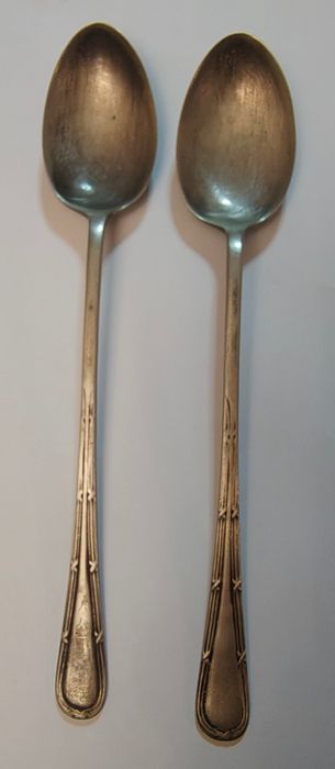 Stare deserowe łyżeczki plater 2szt