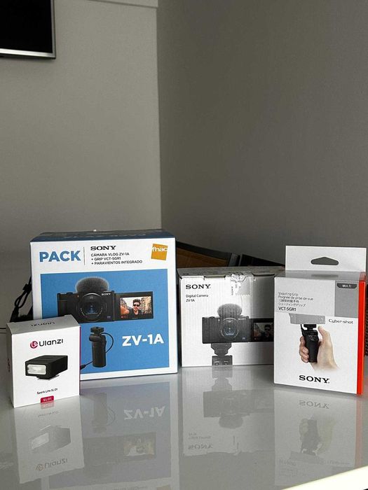 câmara fotográfica sony zv-1a + acessórios + garantia incluida