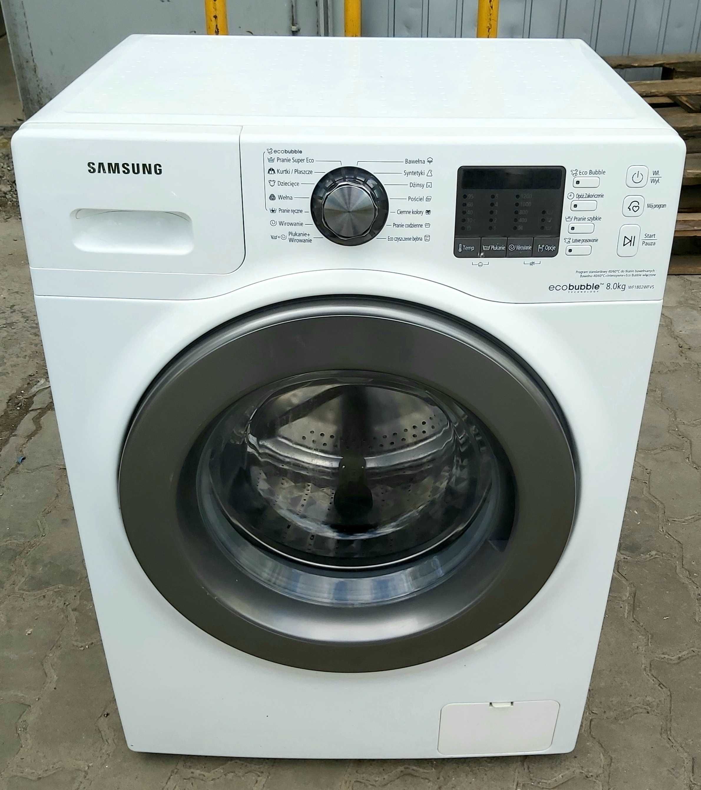 Вузька пралка на 8 кг 45 см Самсунг Samsung WF1802WFVS б/у