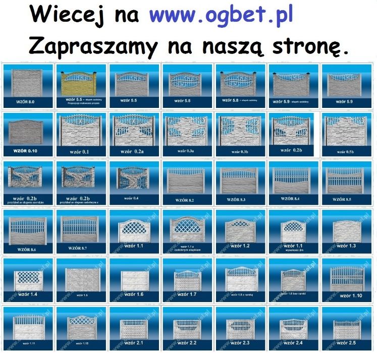 PODMURÓWKI OGRODZENIA BETONOWE Panelowe Montaż płoty przęsła panele