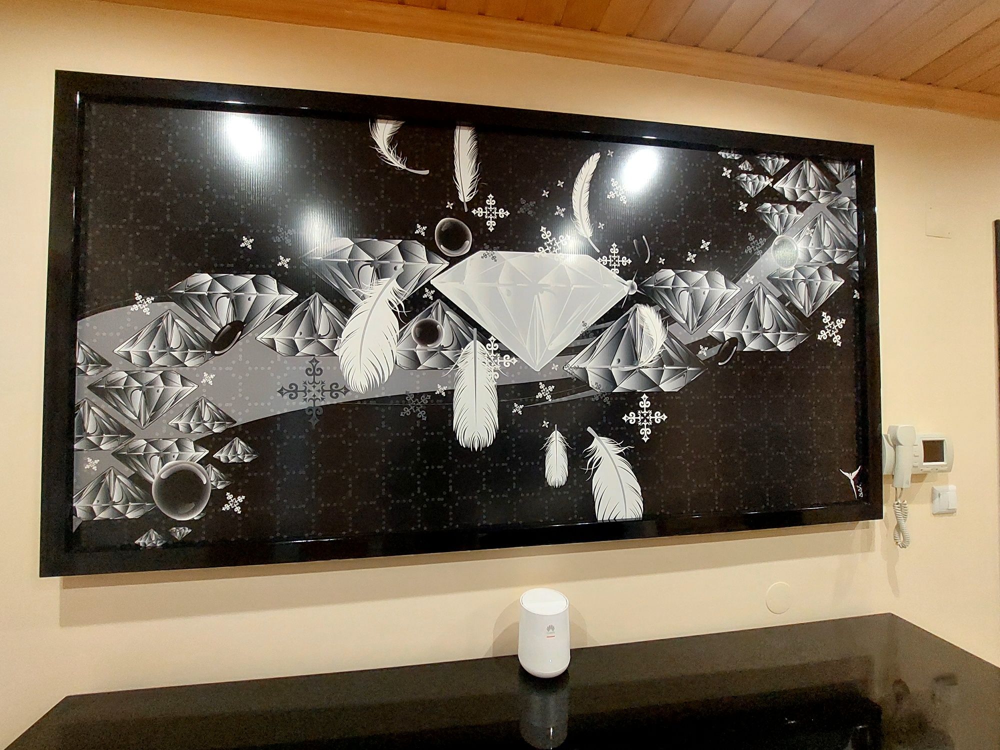 Quadro 200x100 preto e branco