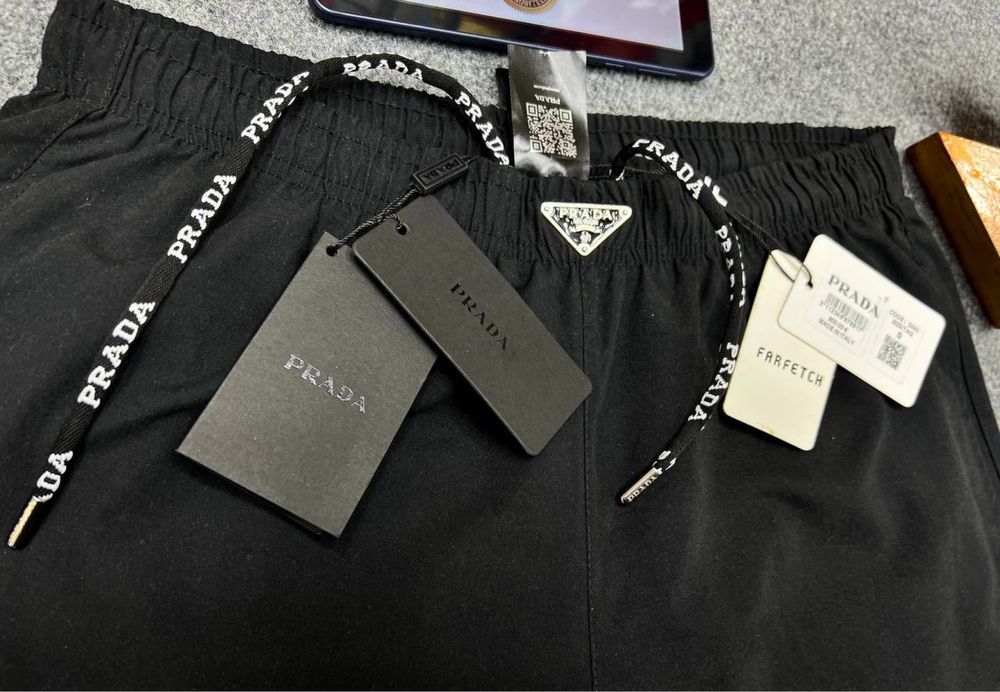 PRADA шорты пляжные черные мужские спортивные для купания оригинал