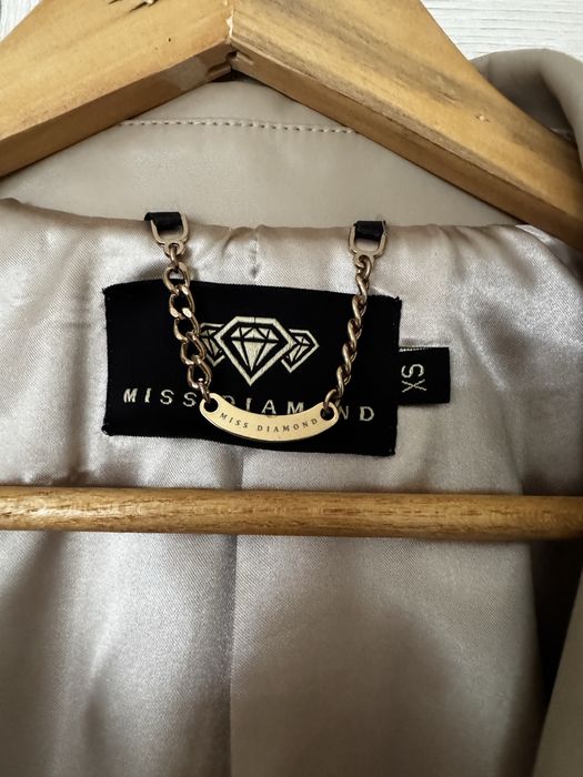 Шкіряний тренч Miss diamond