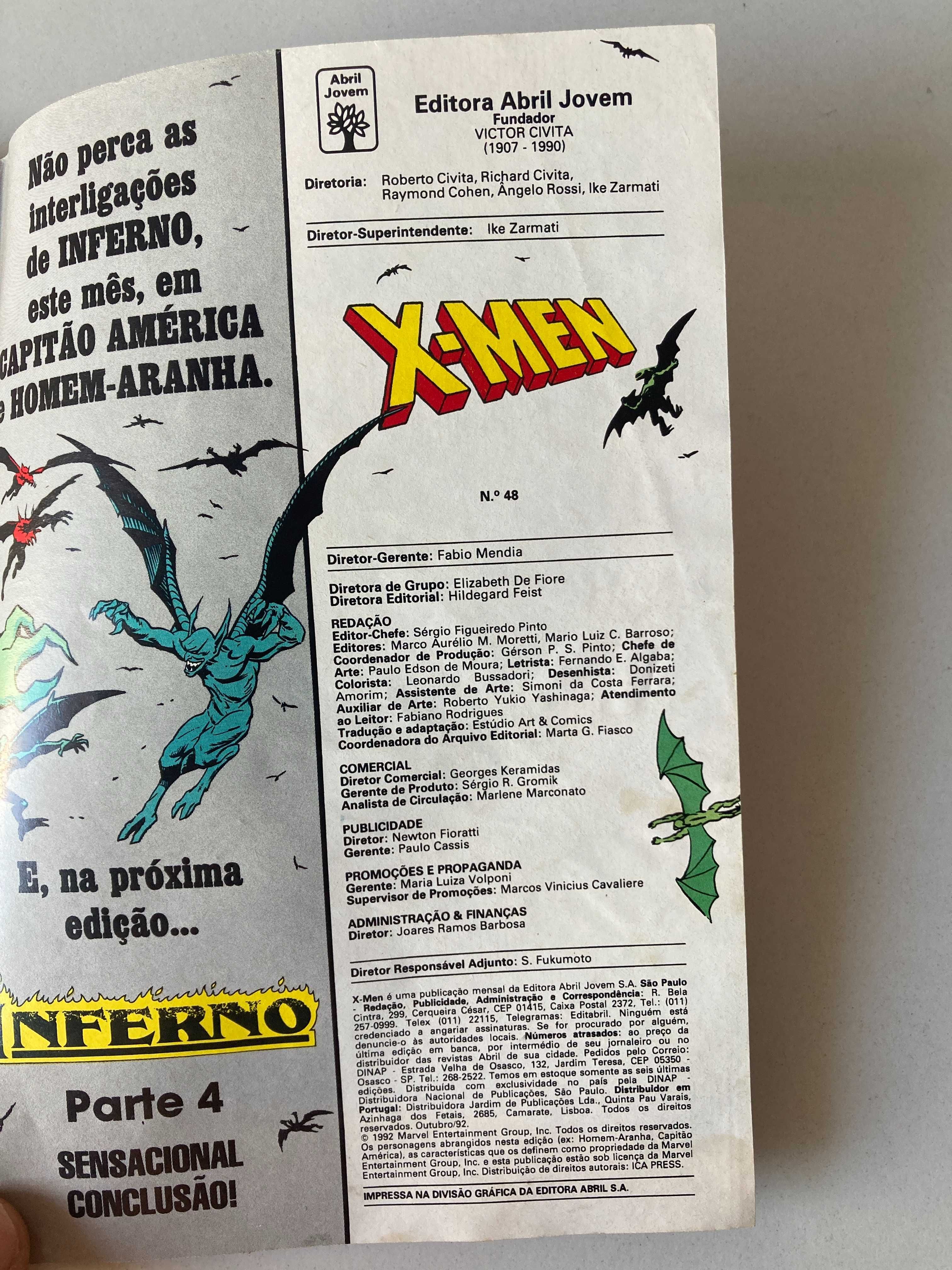 X -Men: Inferno (1992) Nº48 Edição Especial HQ Banda desenhada PT/BR