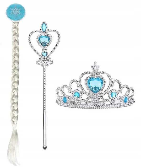 Elza Kraina lodu korona bal urodziny prezent berło warkocz