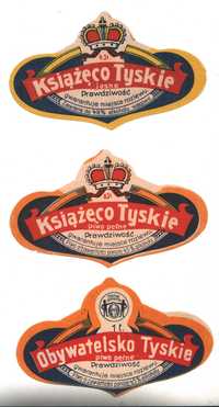 Stare etykiety piwna Obywatelsko Tyskie