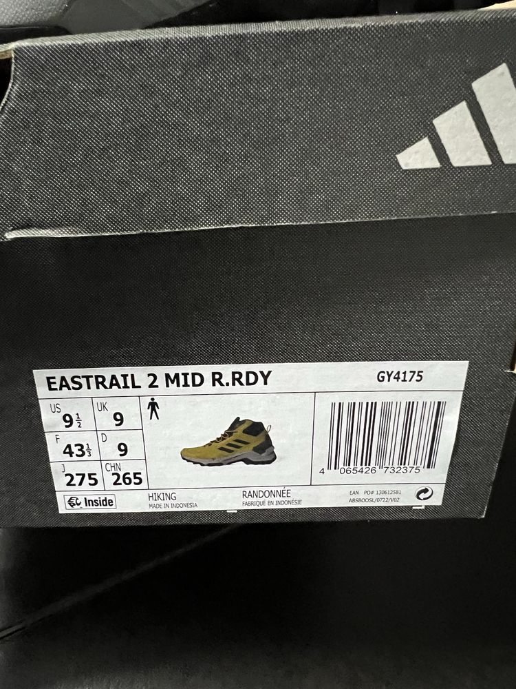Adidas Eastrail  2 Mid Rain Rdy Tamanho 43 1/3