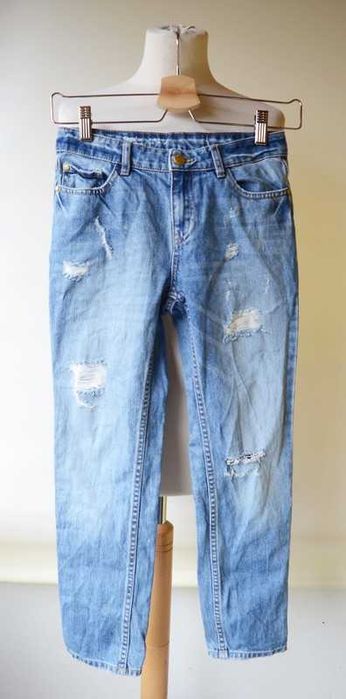 Spodnie Jeans Dziury Lindex 140 cm 9 10 Regular