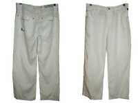 River Island 100% len lniane białe spodnie męskie  eco W36 L32 XL