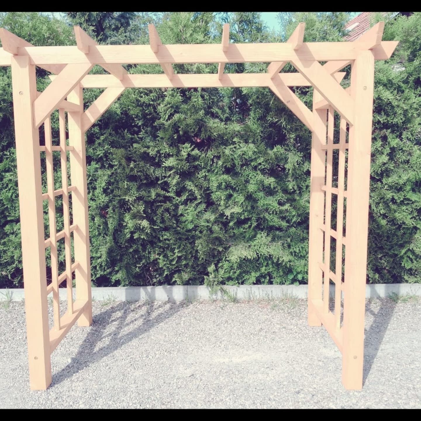Pergola duża drewniana 180 cm x 210 cm x 100 cm