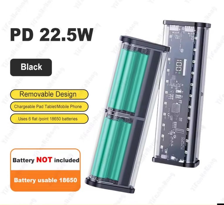 Кейс для самостійної сборки powerbank 'KyberPank' 6 шт та 8шт 18650