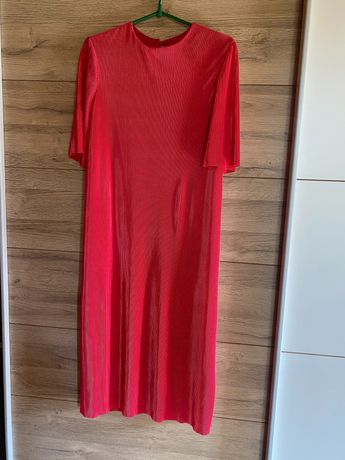Sukienka prążkowana elegancka Sfera Collection rozmiar M/L