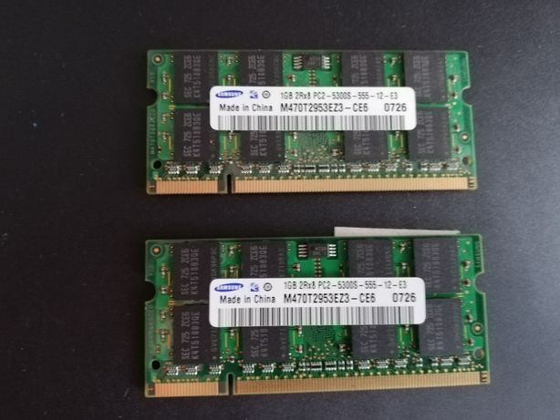 Memória RAM Samsung 1 GB 2Rx8 PC2-5300s-555-12-E3