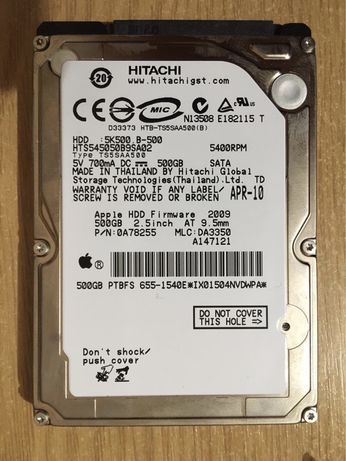 Жесткий диск Hitachi HTS545050B9SA02 ( SATA 500Gb 9mm 5400rpm 8mb )  п