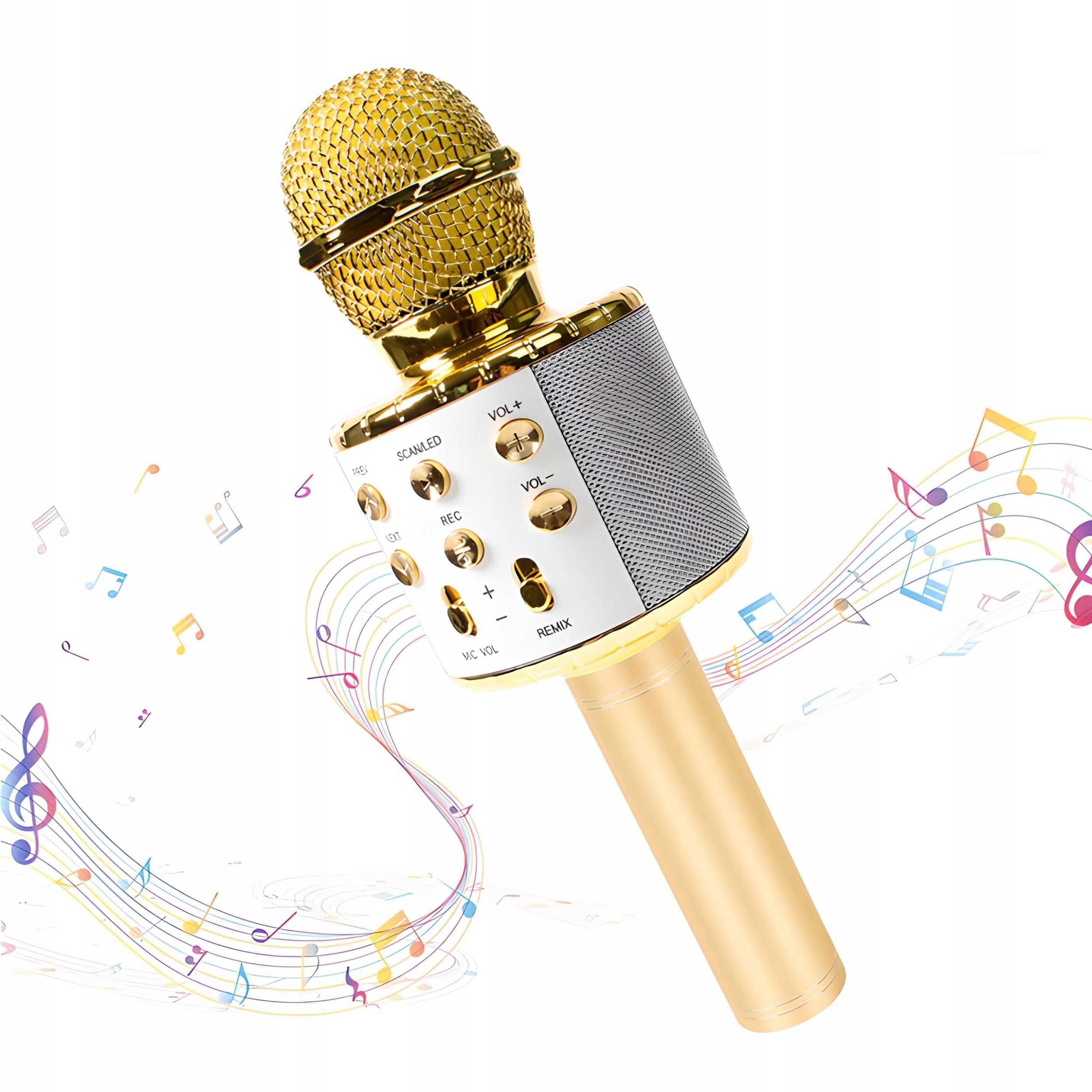 mikrofon karaoke bezprzewodowy bluetooth głośnik dla dzieci na prezent