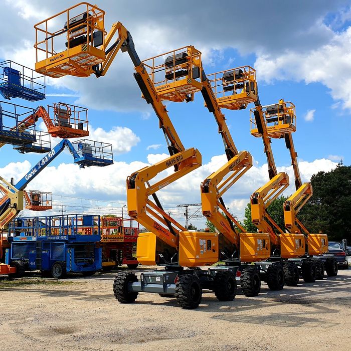 Wynajem podnośników nożycowych przegubowych  koszowych Poznań