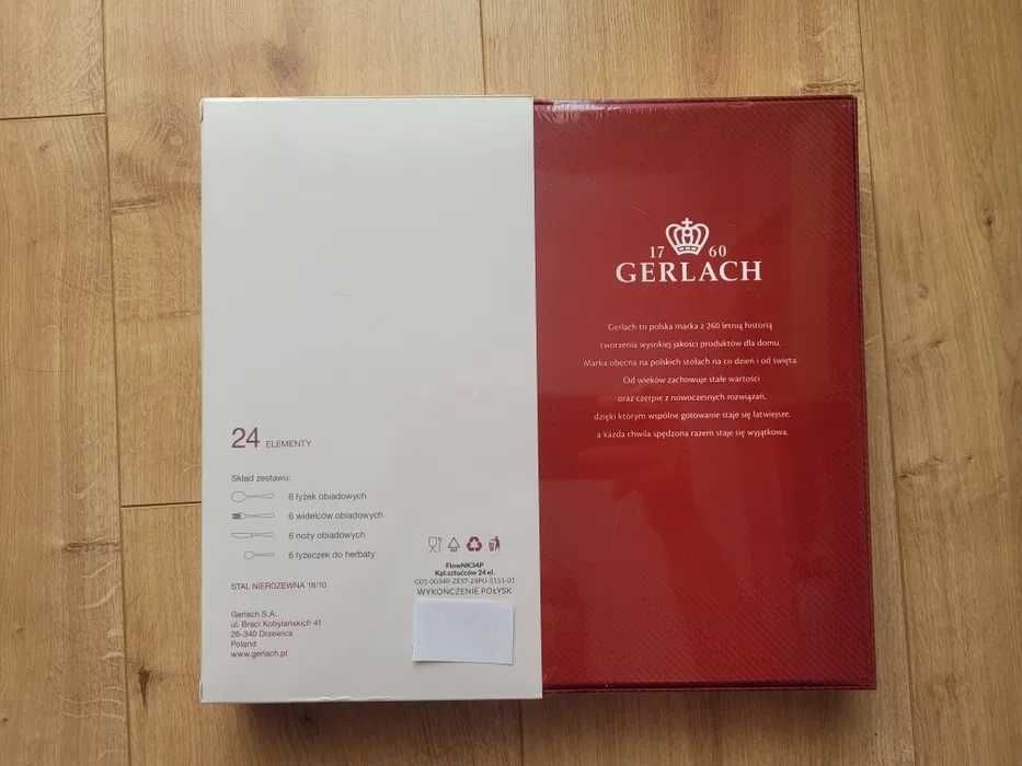 NOWY komplet sztućców Gerlach Flow zestaw sztućce 24 szt. 24 elementy