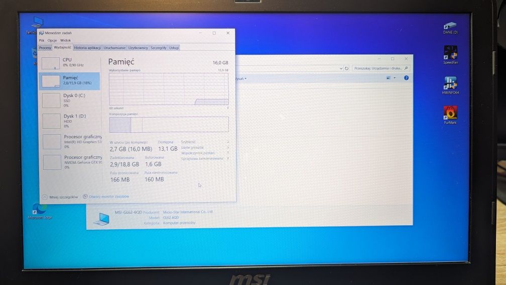 Laptop MSI MS16-J6 15,6"