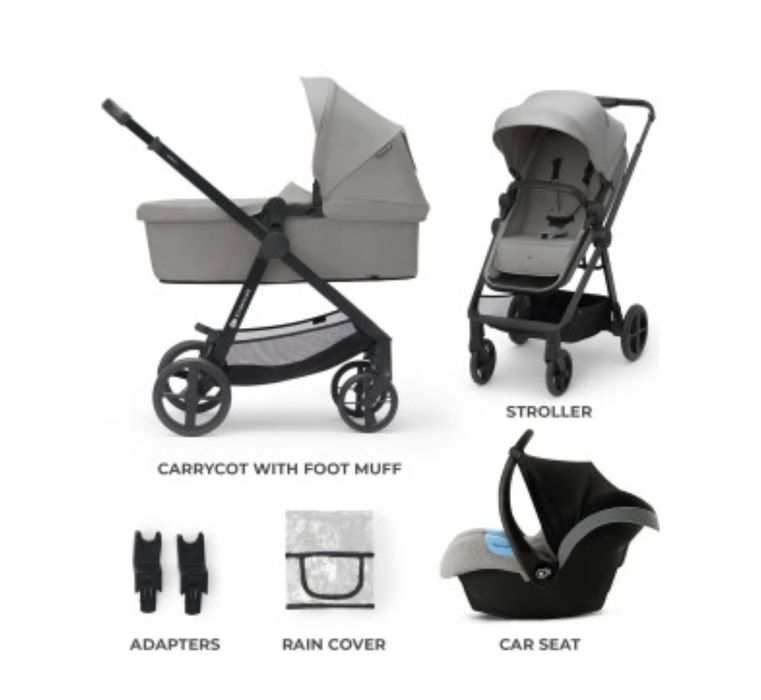 Коляска 3 в 1 KinderKraft люлька, прогулянковий візок, автокрісло