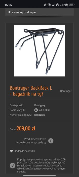 Bontrager BackRack L - bagażnik rowerowy na tył