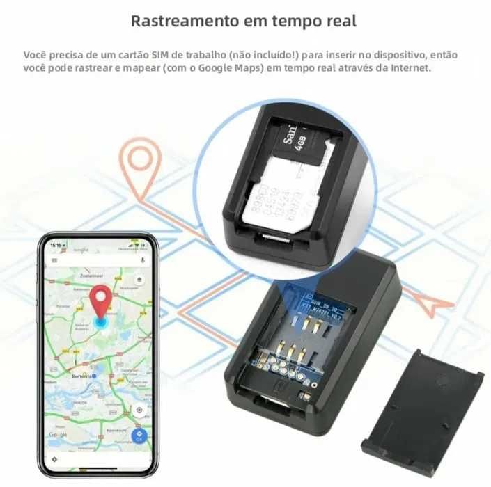 Mini Localizador GPS rastreador Tracker - Carros/Camiões/Motas