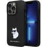 Etui Karl Lagerfeld Silicone Choupette Metal Pin na iPhone 14 Pro - cz
