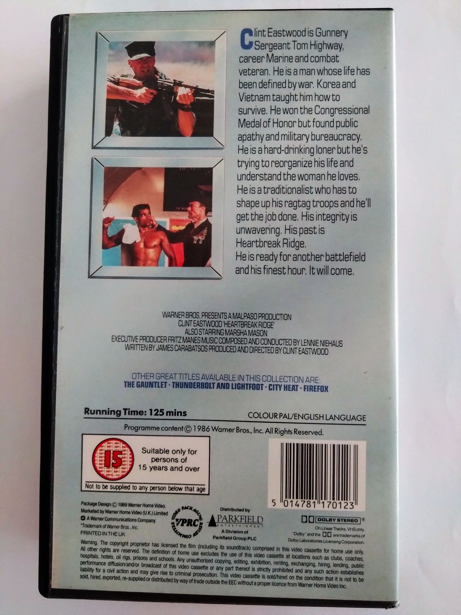 Clint Eastwood - Heartbreak Ridge VHS