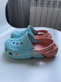 Клоги  сабо Crocs крокс, С10 для дівчинки, колір аквамелон