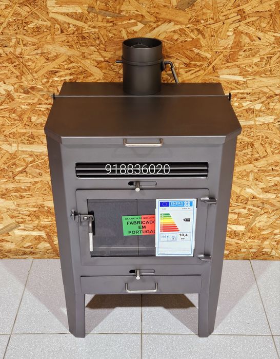 Salamandra Com Forno a Lenha NOVAS - 10.4Kw - FABRICADO PORTUGAL