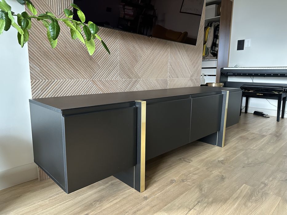 Szafka RTV pod telewizor czarny mat 180cm idealny stan