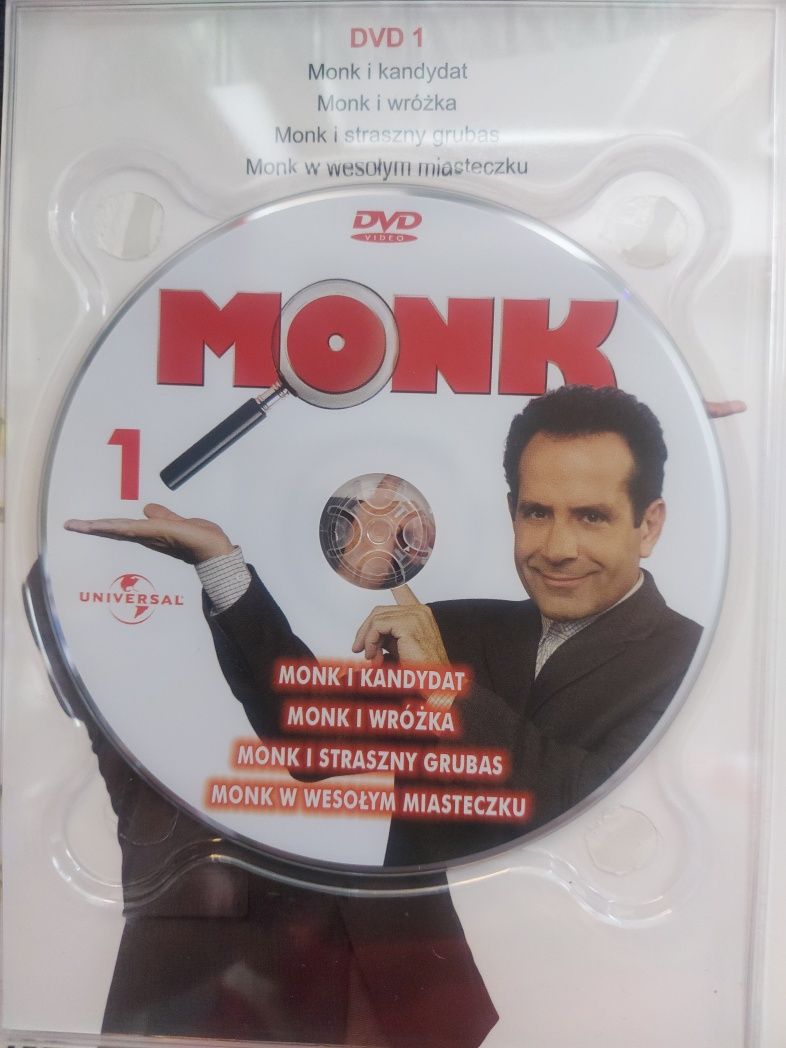 Płyty DVD Detektyw Monk Pierwszy Sezon 1 i 3 DVD, Nowe BOX