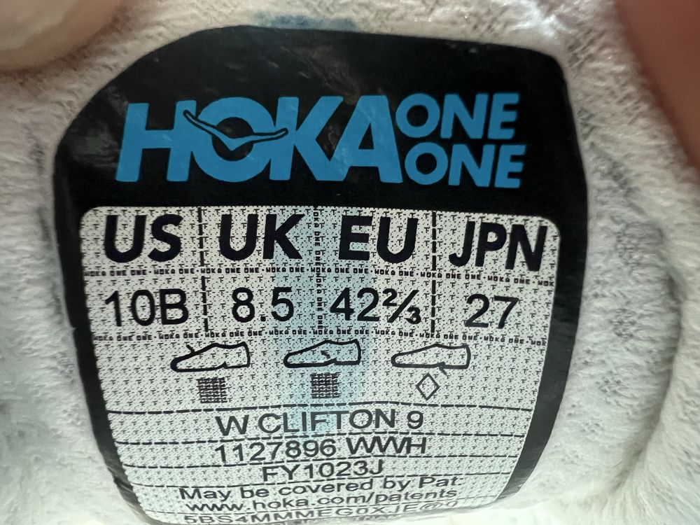 Кроссовки Hoka Clifton 9 Розмір 42.5 Original Взуття