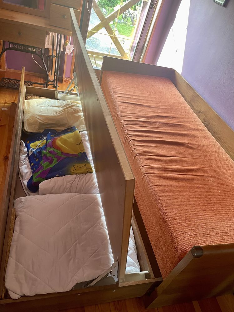 Kanapa sofa łóżko rokladane brw indniana dąb pojemnik na pościel