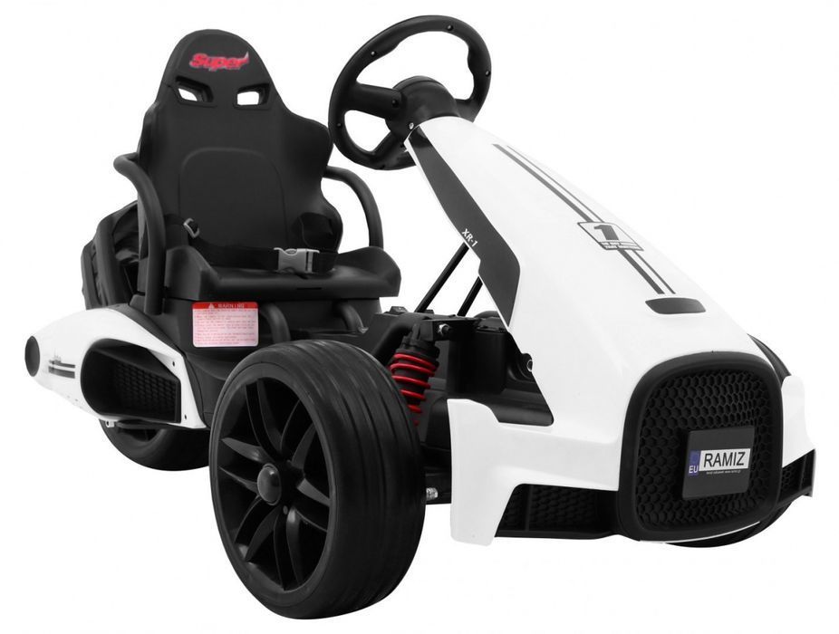 Gokart XR-1 bolid elektryczny dziecięcy biały sport - EkstraZabawki.pl