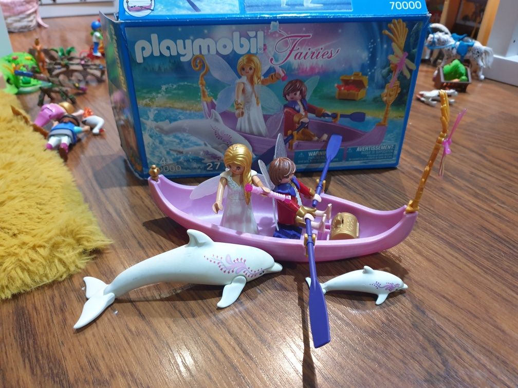 Playmobile zestaw łódź, delfiny, ślub, elfy