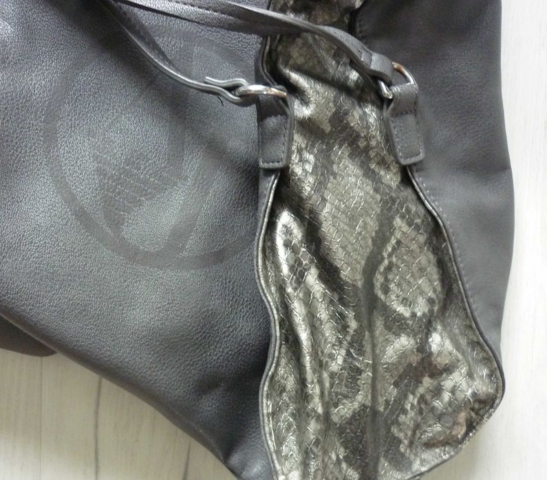 Elegancka damska duża torebka ARMANI JEANS grafitowa wysyłka gratis