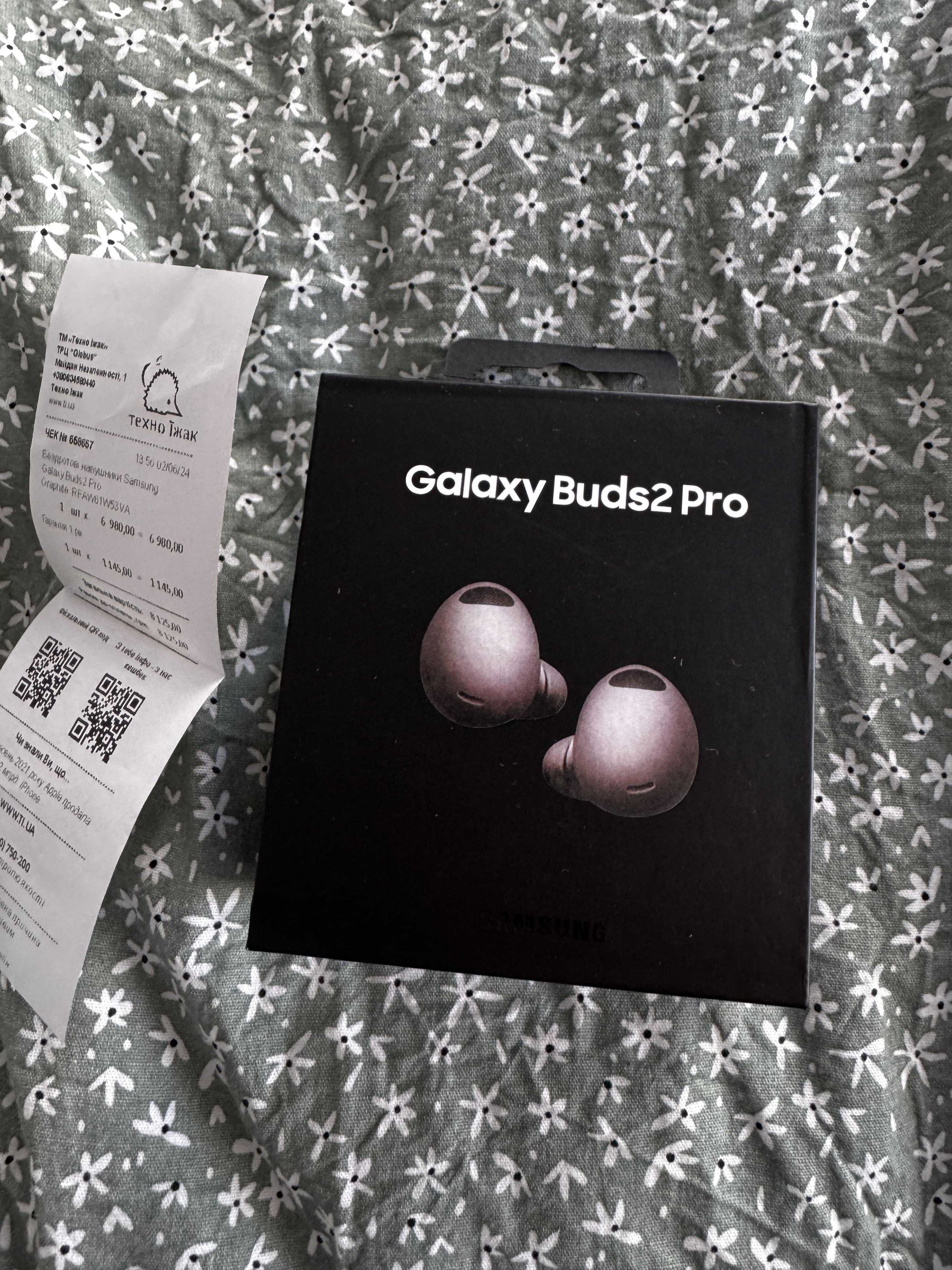 Черные пломбах заводских ! Запечатанные Buds 2 Pro чек и гарантия