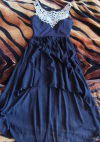 Нарядное платье синего цвета