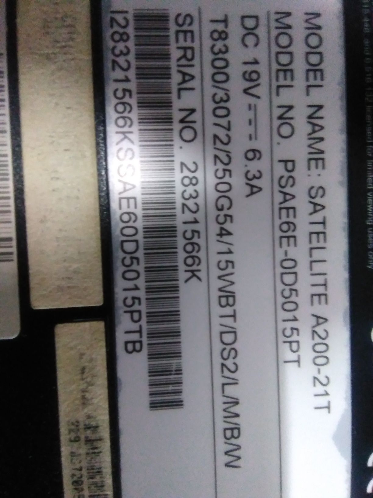 Portátil Toshiba