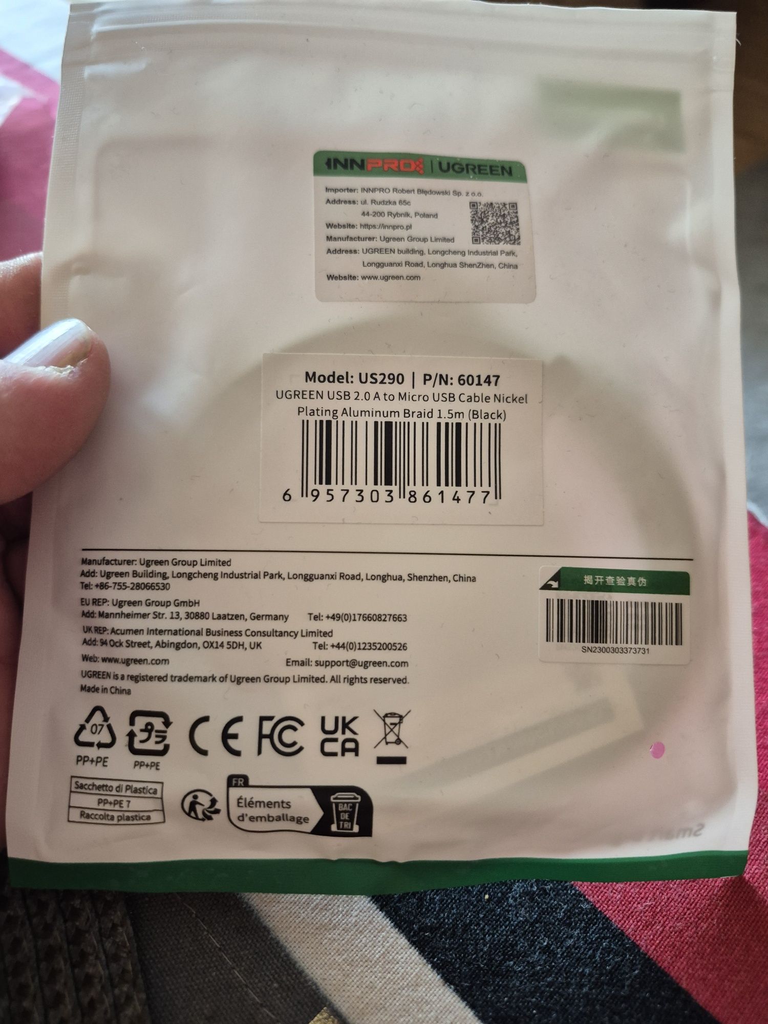 Kabel Gren USB mikro