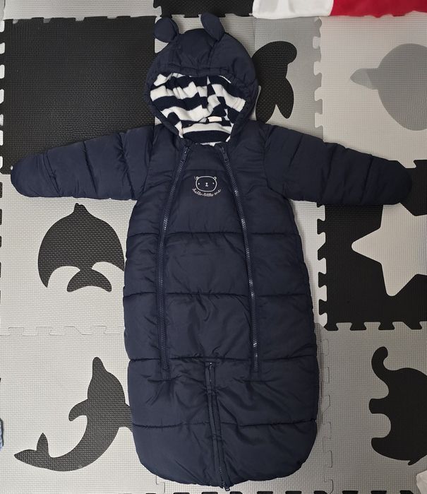 Granatowy Kombinezon H&M śpiworek 62/68