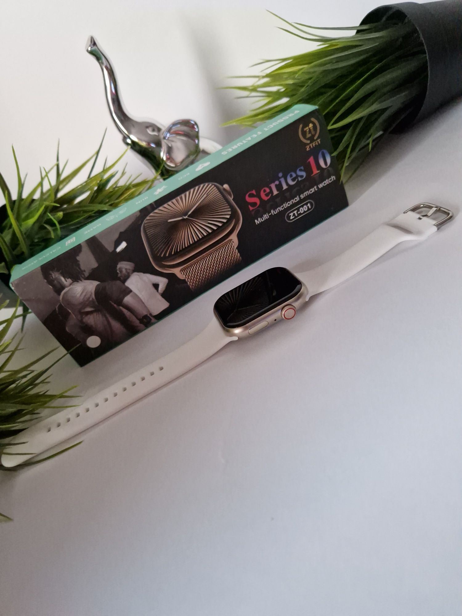 Smartwatch biały, komplet