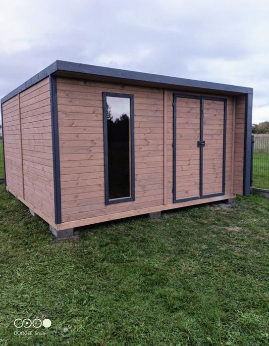 Nowoczesny domek narzedziowy ogrodowy gospodarczy