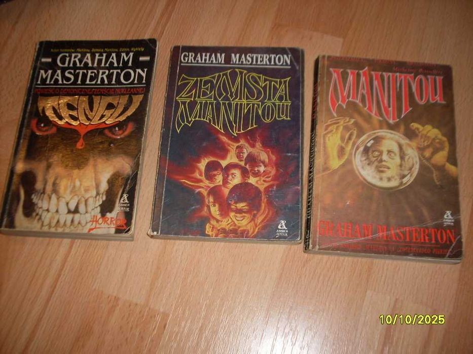 książki Graham Masterton komplet 3 horrorów