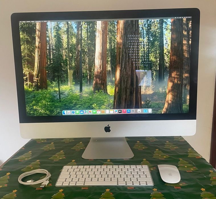 iMac 27" 5K 2019 irrepreensível Magic Mouse 2 Magic Keyboard Caixa