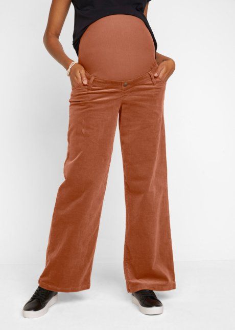 B.P.C spodnie ciążowe sztruksowe rude r.36